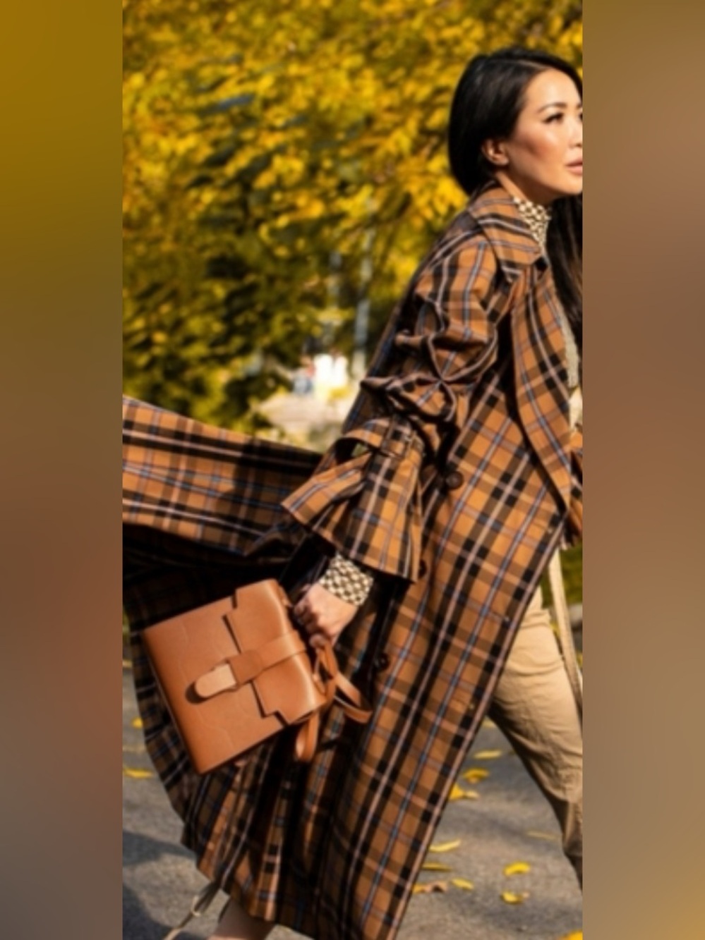 NWOT- Senreve Alunna Mini Bag/ Backpack in Chestnut With Yellow Accents